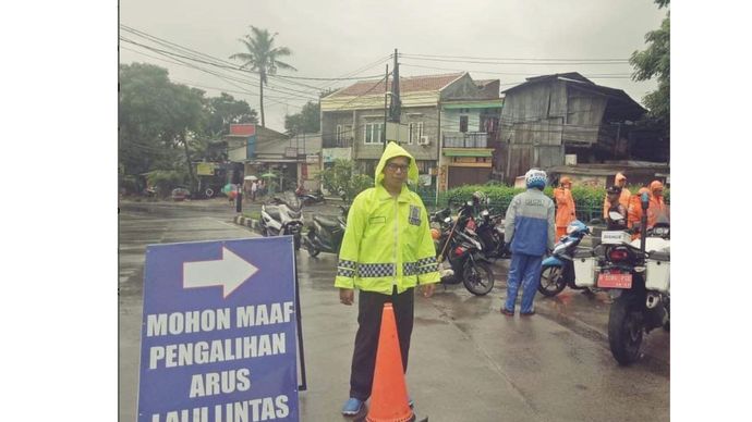 Ilustrasi pengalihan arus gegara banjir