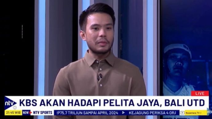 Presiden Klub Kesatria Bengawan Solo Yakup Hasibuan dalam dialog NTV Sport di NusantaraTV/tangkapan layar NTV  