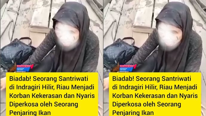 Santriwati Korban Pemukulan di Riau <b>(Tangkapan Layar: Instagram)</b>
