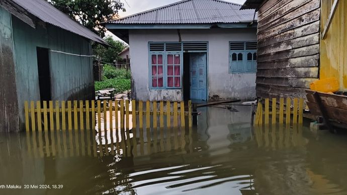 Banjir di Kabupaten Pulau Taliabu. 