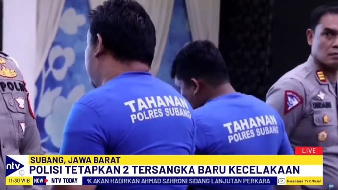 Polisi menetapkan dua tersangka baru dalam kecelakaan maut bus rombongan SMK Lingga Kencana Depok. Mereka alada AI pengusaha dan pemilik bengkel serta A sebagai pengelola PO bus.  