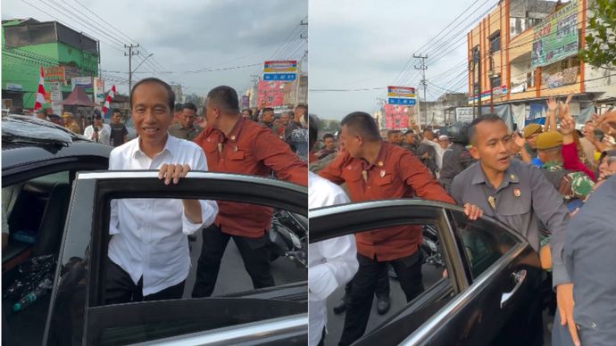 Warga Antusias Sambut Presiden Jokowi