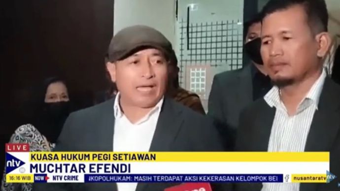 Puluhan kuasa hukum Pegi Setiawan mendatangi Polda Jabar/tangkapan layar NTV