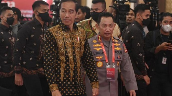 Presiden Jokowi dan Kapolri Jenderal Listyo Sigit Prabowo. (Antara) 