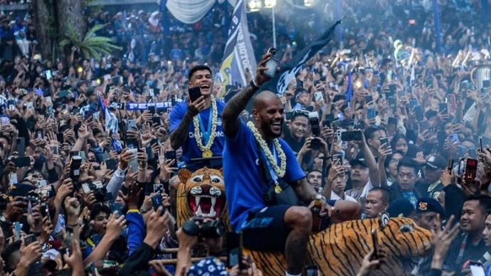 Perayaan Persib Bandung juara Liga 1. (Antara) 