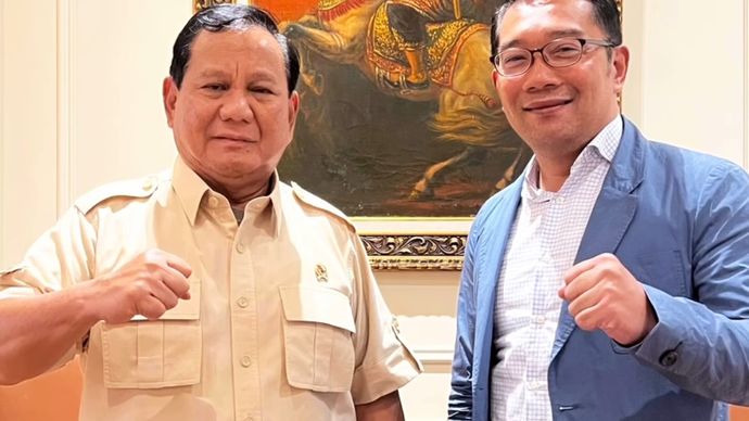 Presiden terpilih Prabowo Subianto dan mantan Gubernur Jawa Barat (Jabar) Ridwan Kamil. (Instagram) 