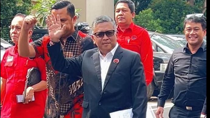 Sekjen PDIP Hasto Kristiyanto saat memenuhi panggilan Polda Metro Jaya, Selasa (4/6/2024). 