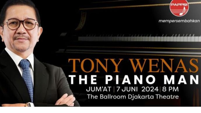 Tony Wenas, Presiden Direktur PT Freeport Indonesia (PTFI), akan menggelar konser tunggal bertajuk 'Tony Wenas: The Piano Man'