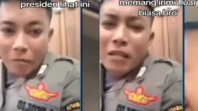 Anggota Polisi yang viral gegara live Tiktok di Jam Kerja