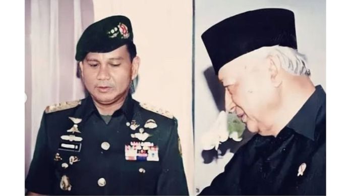 Prabowo dan Soeharto <b>(Tangkapan Layar: Instagram)</b>