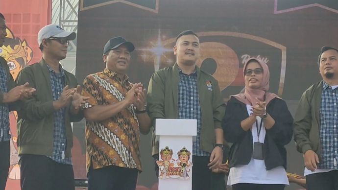 Peluncuran maskot dan jingle Pilkada Kabupaten Bogor 2024. 