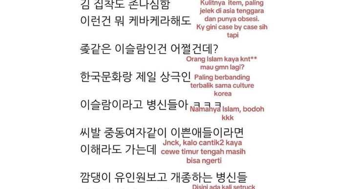 Viral Forum WN Korea Hina Orang Indonesia dan Islam <b>(Istimewa)</b>