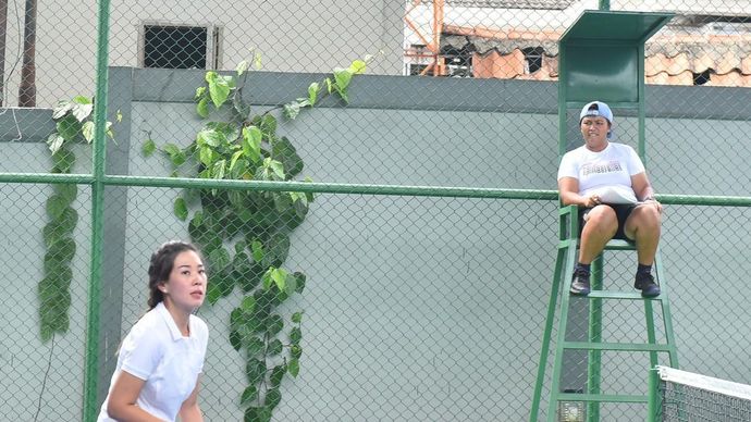 Marlene Hariman, sedang bermain Tenis <b>(Instagram)</b>