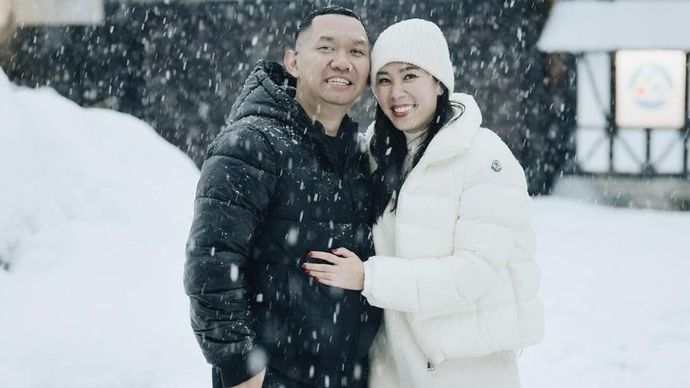 Marlene Hariman bersama sang suami saat sedang liburan <b>(Instagram)</b>