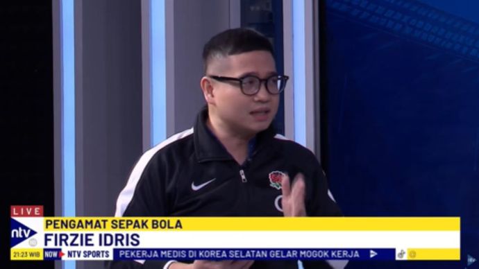 Pengamat sepak bola, Firzie Idris dalam Dialog NTV Prime di NusantaraTV/tangkapan layar NTV