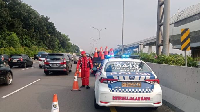 Ruas Tol Jagorawi arah Jakarta <b>(Jasamarga)</b>