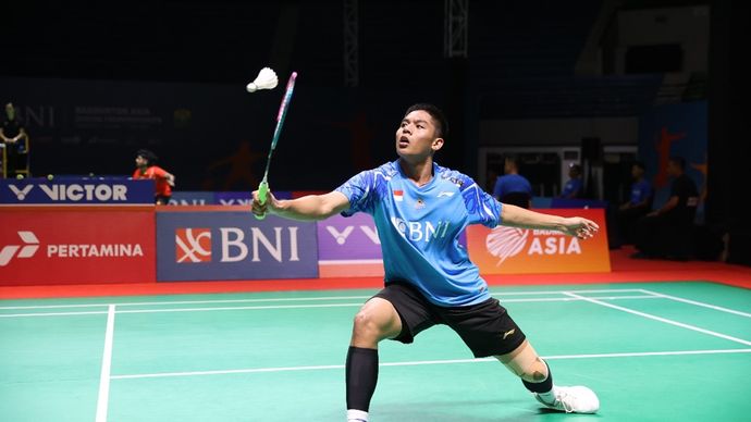 Zaki Ubaidillah saat tampil di Asia Junior Badminton Championship 2024