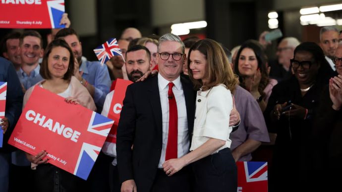 Keir Starmer dan Istri <b>(Reuters)</b>