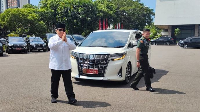 Prabowo di Istana Presiden <b>(ANTARA)</b>