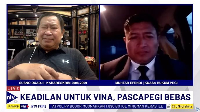 Mantan Kabareskrim Polri Komjen Pol (Purn) Susno Duadji saat menjadi narasumber dalam program dialog NTV Prime di Nusantara TV, Senin (8/7/2024). 