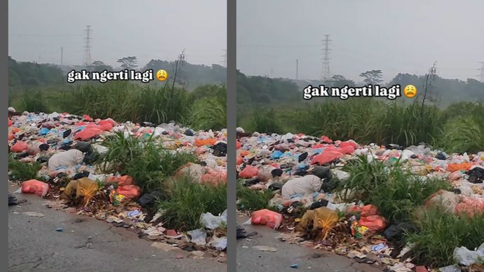 Sampah berserakan di Depok