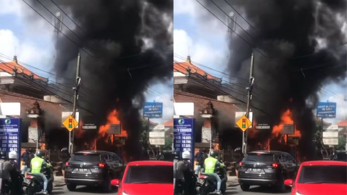 Kebakaran di Kerobokan Bali