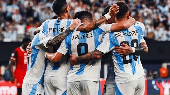 Argentina berhasil melaju ke final Copa America 2024 usai mengalahkan Spanyol di babak semifinal, Rabu (10/7/2024)