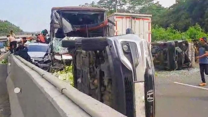 Kecelakaan di Tol Cipularang Rabu (10/7/2024)