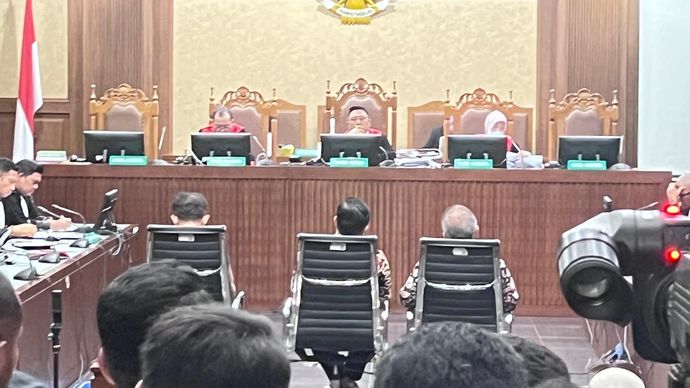 Sidang vonis kasus korupsi di lingkungan Kementerian Pertanian (Kementan). 