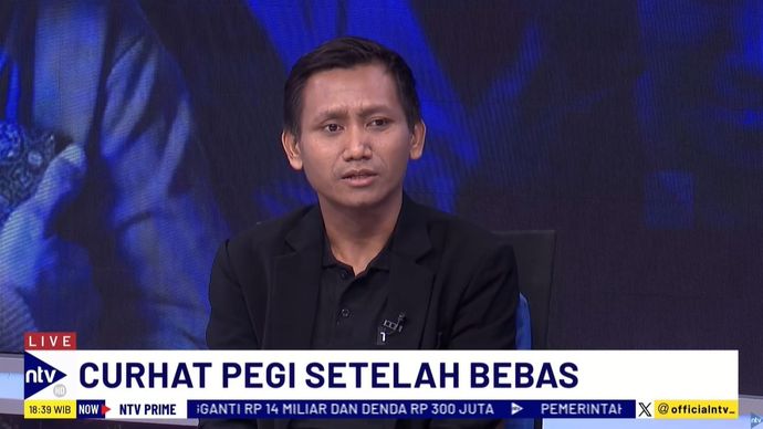 Pegi Setiawan saat menjadi narasumber dalam program dialog NTV Prime di Nusantara TV, Kamis (11/7/2024).