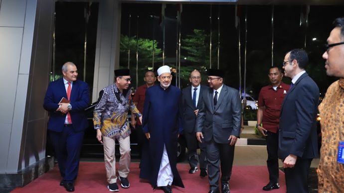 Kunjungan Grand Syekh Al Azhar Bawa Pesan Toleransi dan Moderasi <b>(dokumentasi)</b>