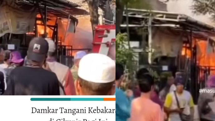 Kebakaran melanda rumah warga di Cikunir