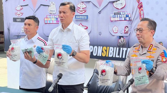 Direktorat Reserse Narkoba Polda Metro Jaya menggagalkan peredaran 23 ribu butir ekstasi dan 5 kg sabu. 