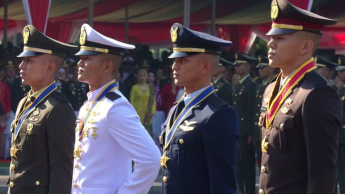 Peraih Adhi Makayasa TNI dan Polri 2024 <b>(Youtube Sekretariat Presiden)</b>