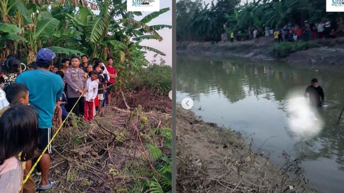 jasad pria ditemukan di Indramayu