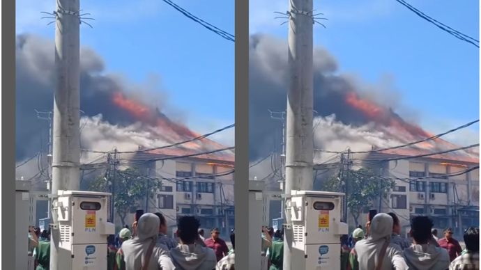 Kebakaran di Kampus Udayana Denpasar Bali