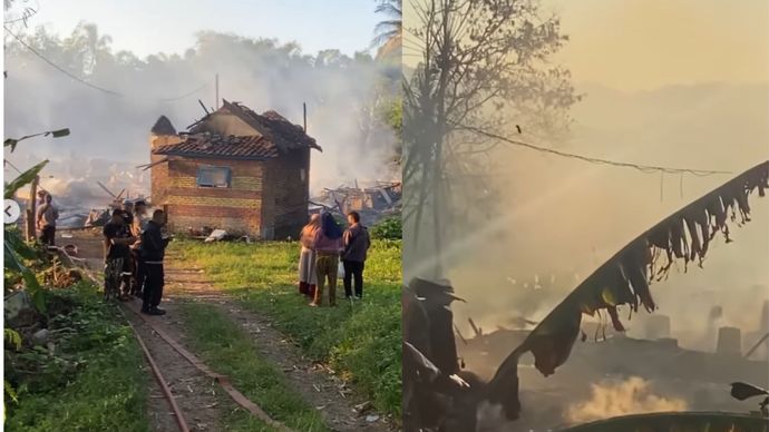 Kandang Ayam alami kebakaran