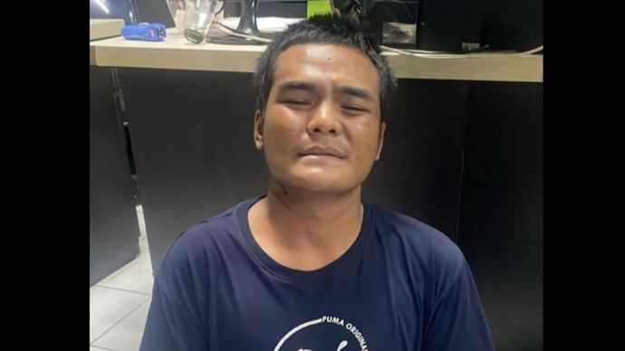 Pelaku tawuran yang membacok polisi, ZMH (21). 