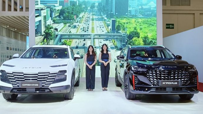 Jetour merilis dua produk terbaru, yakni Jetour Dashing dan Jetour X70 Plus. (Foto: Adiantoro/NTV)