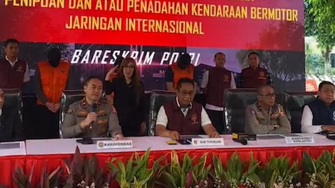 Bareskrim Polri ungkap kasus penggelapan puluhan ribu motor. 