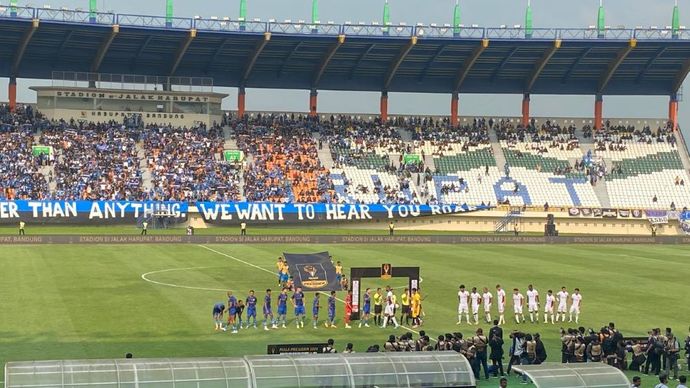 Laga pembuka Piala Presiden 2024, Persib Bandung Vs PSM Makassar di Stadion Jalak Harupat, Bandung  