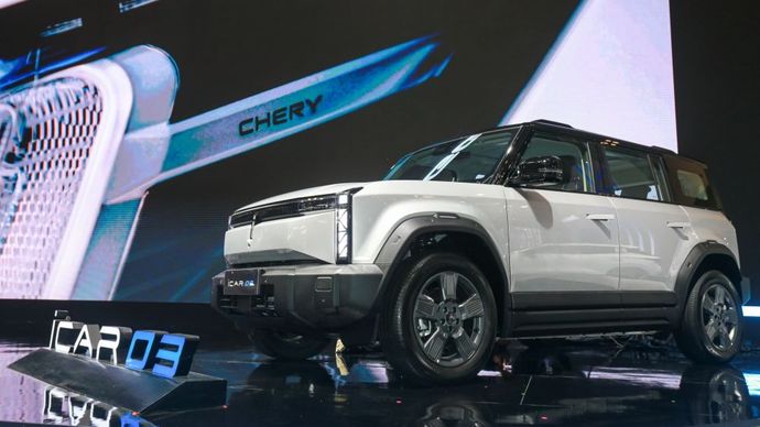 Kendaraan listrik terbaru Chery iCar 03 diperkenalkan di GIIAS 2024. (Foto: Istimewa)