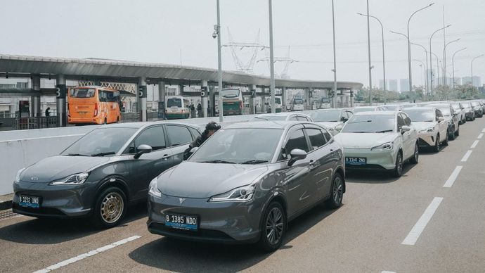 NETA resmi mendeklarasikan NETA Community Indonesia dan konvoi bersama meramaikan GIIAS 2024. (Foto: Istimewa)