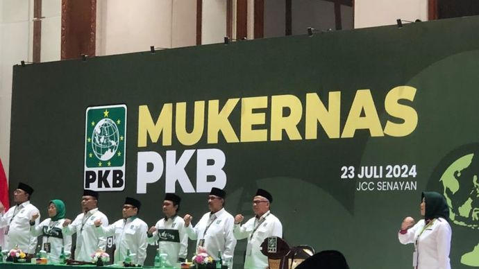 Muhaimin Iskandar atau Cak Imin di Harlah PKB ke-26