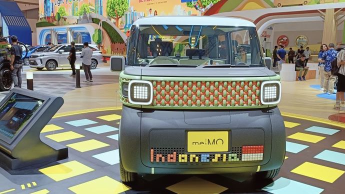 Mobil listrik konsep Daihatsu me:MO mejeng di GIIAS 2024. (Foto: Adiantoro/NTV)