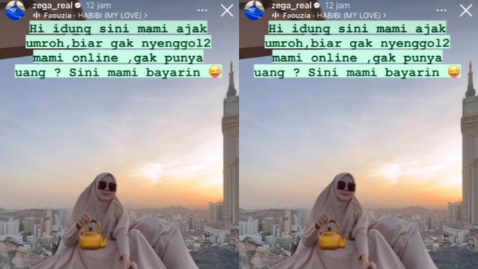 Isa Zega Umrah Pakai Hijab dan Cadar