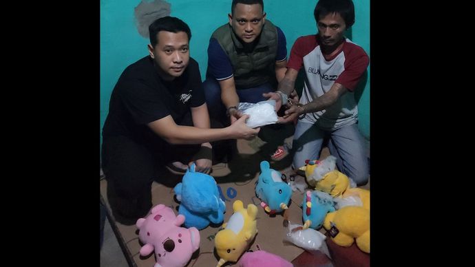 Boneka isi sabu yang diungkap Polda Metro Jaya. 