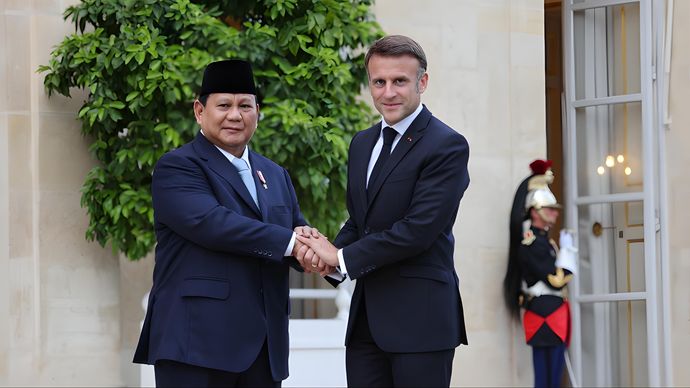 Prabowo dan Macron di Prancis