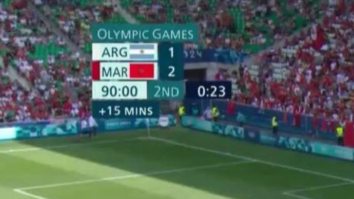 Duel Argentina vs Maroko di Olimpiade Paris 2024 sempat dihentikan selama dua jam.