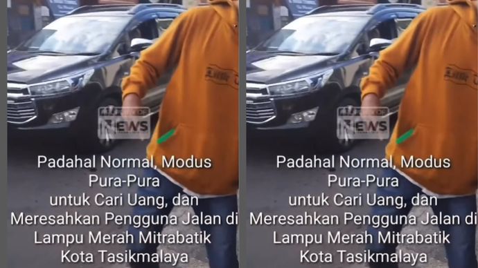 pemuda akting kena stroke demi meminta minta